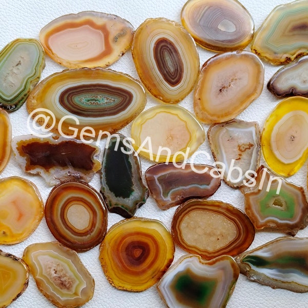 Brown Agate Crystal Slice, Banded Agate Slice Druzy Gemstone, Bulk Agate Crystal Wholesale, Geode Polished Agate Slabs for Wirewrap Jewelry