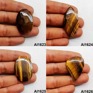Tigers Eye Loose Cabochon, Tiger's Eye Gemstone, Natural Tiger Eye Stone, Tigers Eye Healing Crystal For Ring, Pendant, Jewelry Making Stone
