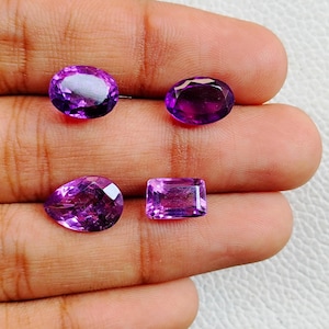 Natural Purple Amethyst Gemstone, Amethyst Cut Stone, Loose Amethyst Faceted Stone For Ring, Pendant, Jewelry Stone