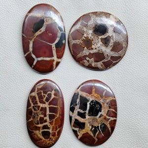 Loose Black Septarian Gemstone, Black Septarian Cabochon, Natural Black Septarian Stone, Septarian Crystal For Ring, Pendant, Jewelry Stone