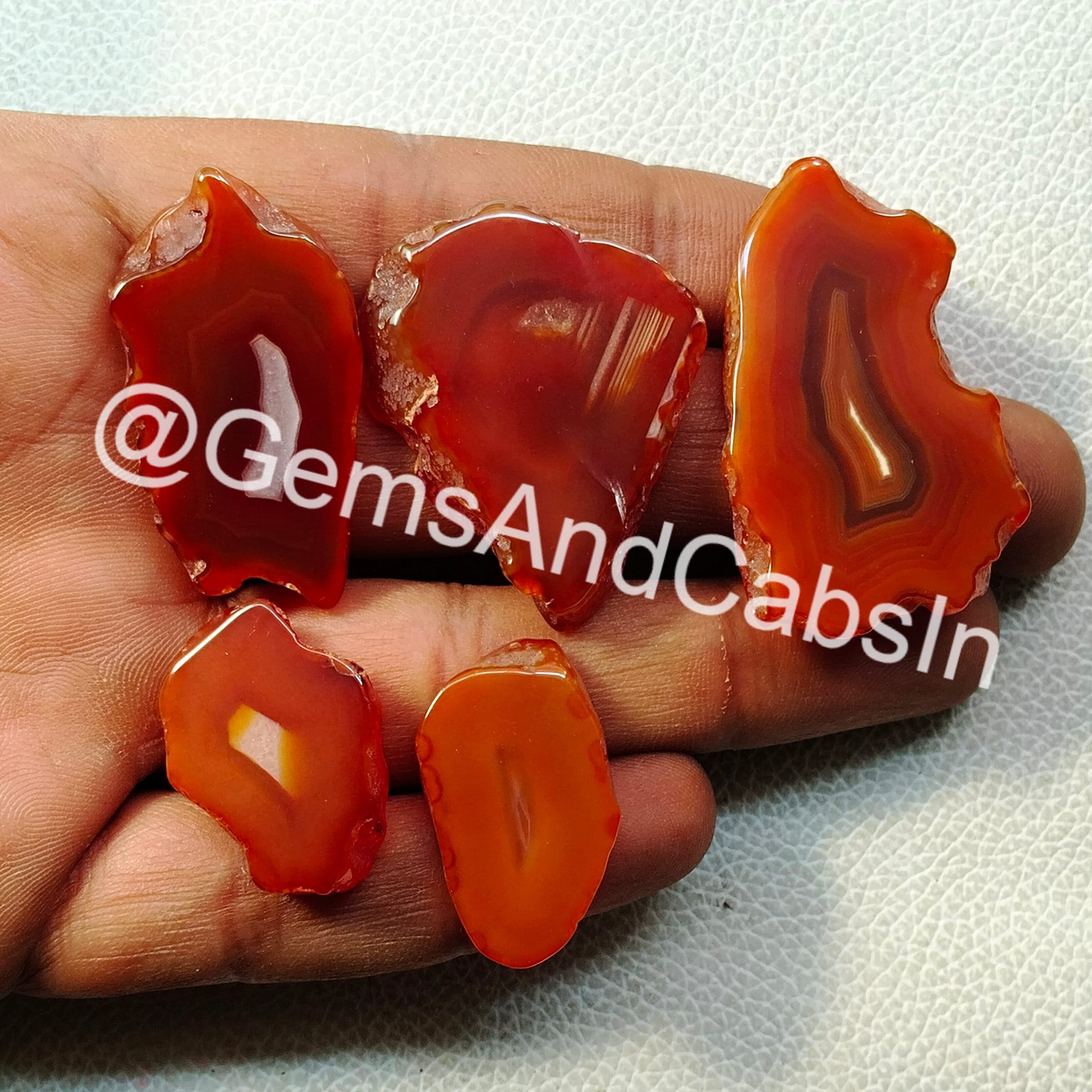 Red Agate Slice, Druzy Gemstone Slab, Polished Geode for Jewelry