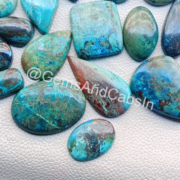 Shattuckite Cabochon, Natural Shattuckite Loose Crystal Stone, Wholesale Shattuckite Gemstone Lot For Ring, Pendant, Necklace Jewelry Stone