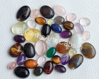 Mix ovale edelsteen cabochon, sieraden maken van stenen (8 x 12 tot 13 x 18 mm)