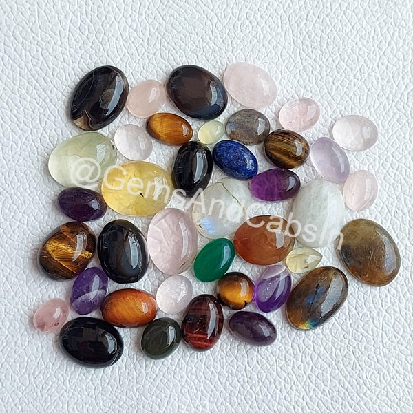 Mix Oval Gemstone, Natural Mix Oval Cabochon, Wholesale Mix Oval Lot, Mix Oval Smaller Crystal Stone For Jewelry Making Stone