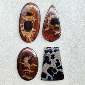 AAA+ Black Septarian Cabochon, Black Septarian Gemstone, Natural Black Septarian Stone, Septarian Crystal For Ring, Pendant, Jewelry Stone