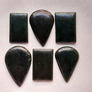 Natural Nephrite Jade Gemstone, Nephrite Jade Cabochon, Nephrite Jade Healing Crystal For Ring, Pendant, Jewelry Making Stone