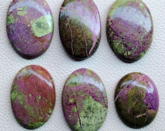 Stichtite Cabochon, Stichtite Gemstone, Stichtite Loose Stone, Natural Stichtite Purpurite Crystal For Ring, Pendant Jewelry Making Stone