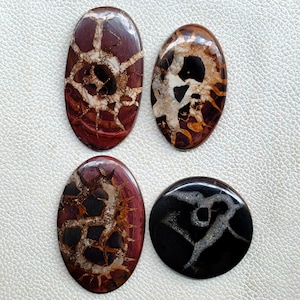 Shiny Black Septarian Cabochon, Black Septarian Gemstone, Natural Black Septarian Stone, Septarian Crystal For Ring, Pendant, Jewelry Stone
