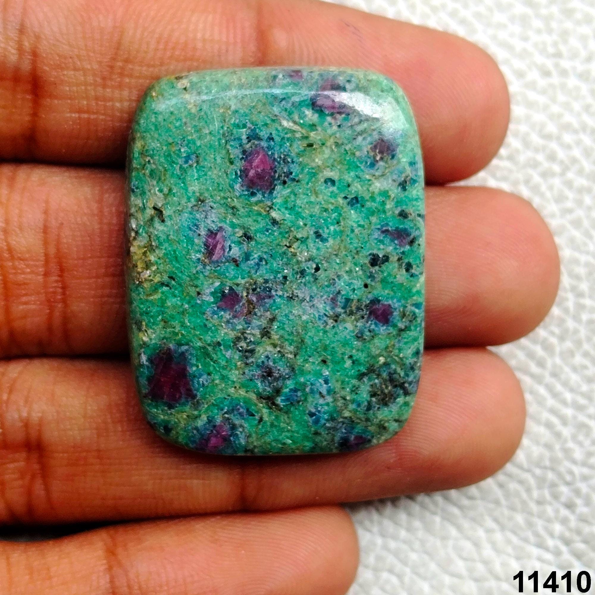 Smooth Ruby Fuchsite Cabochon, Loose Ruby Fuchsite Gemstone