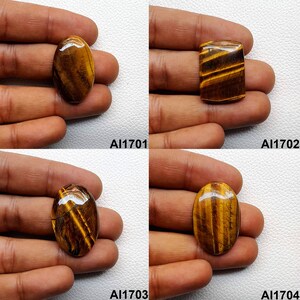 Tiger's Eye Gemstone, Tigers Eye Loose Cabochon, Natural Tiger Eye Stone, Tigers Eye Healing Crystal For Ring, Pendant, Jewelry Making Stone