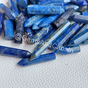 Lapis Lazuli Pencil, Lapis Lazuli Point, Lapis Lazuli Crystal Pencil, Natural Lapis Lazuli Pencil For Necklace, DIY Jewelry Making Stone