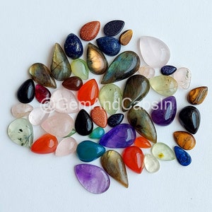 Wholesale Mix Teardrop Shape Lot, Natural Mix Gemstone, Smaller Size Gemstone, Healing Crystal Gemstone Jewelry Making Stone Supply