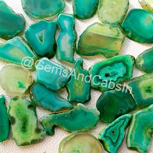 Green Agate Slice, Green Agate Slice Druzy Gemstone, Wholesale Agate Crystal Bulk, Geode Polished Agate Slabs for Wire Wrap Jewelry