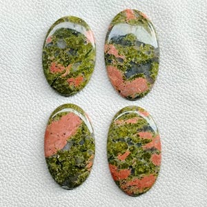 Unakite Jasper Gemstone, AAA Unakite Jasper Cabochon, Natural Unakite Jasper Crystal Loose Stone For Ring, Pendant, Jewelry Making Stone