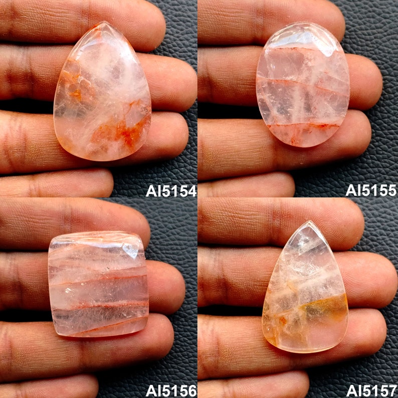 Cherry Quartz Cabochon, Natural Cherry Quartz Loose Stone, Cherry Quartz Gemstone For Ring, Pendant, Necklace Jewelry Making Stone zdjęcie 1