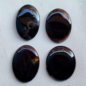 Black Onyx Loose Gemstone, Black Onyx Cabochon, Natural Black Onyx Stone, Black Onyx Healing Crystal For Pendant, Jewelry Stone