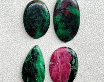 AAA-robijnzoisietcabochon, gepolijste edelsteen, sieradensteen
