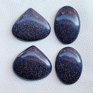 Blue Goldstone Healing Crystal, Blue Goldstone Cabochon, Blue Goldstone Gemstone For Ring, Pendant, DIY Jewelry Making Stone