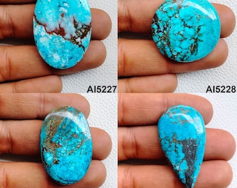 Natural Wild Horse Turquoise Gemstone, Blue Wild Horse Turquoise Stone, Dyed Wild Horse Turquoise Cabochon For Jewelry Making Stone