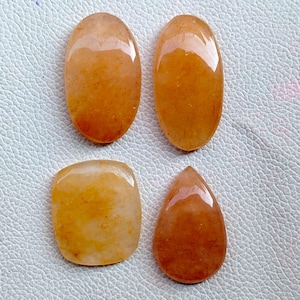 Loose Aventurine Cabochon, Orange Aventurine Crystal, Natural Aventurine Stone, Aventurine Gemstone For Necklace, Pendant, Jewelry Stone