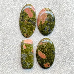 Loose Unakite Jasper Gemstone, Unakite Jasper Cabochon, Natural Unakite Jasper Crystal Loose Stone For DIY Jewelry Making Stone
