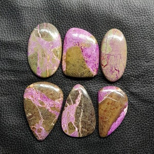 Stichtite Gemstone, Loose Stichtite Cabochon, Natural Stichtite Purpurite Healing Crystal Stone For Ring, Pendant Jewelry Making Stone