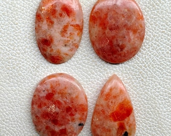 Cabochon en pierre de soleil naturelle, Pierre précieuse non sertie, Pierre de fabrication de bijoux