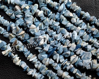 Blue Opal Chip Beads, 36" Natural Crystal Nuggets, Wholesale