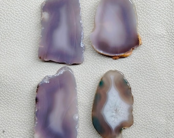 Banded Agate Slice, Polished Geode Slab, Crystal Home Decor