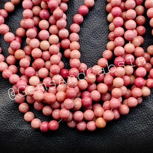 Wholesale Pink Rhodonite Round Beads, 6mm to 12mm Gemstone Healing Crystal Beads, Natural Loose Round Beads For DIY Jewelry Making Stone