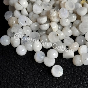 6mm Rainbow Moonstone Crystal, Natural Rainbow Moonstone Gemstone, Wholesale Rainbow Moonstone MM Cabochon Lot For Jewelry Making Stone