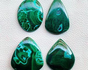 AAA Malachite Chrysocolla Cabochon, Jewelry Stone, Polished Flatback