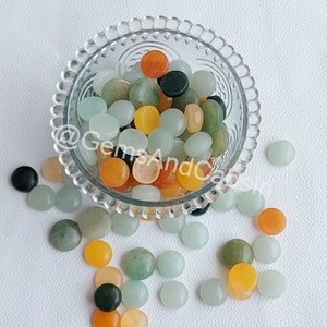 Aventurine Gemstone, Natural Aventurine Round Cabochon, Wholesale Aventurine Round Lot, Aventurine Crystal Stone For Jewelry Making Stone