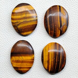 Natural Tiger Eye Stone, AAA Tigers Eye Cabochon, Tiger's Eye Gemstone, Tigers Eye Healing Crystal For Ring, Pendant, Jewelry Making Stone