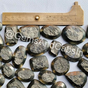 Natural Pyrite Loose Crystal, Pyrite Cabochon Druzy, Pyrite Rough Druzy Stone, Wholesale Pyrite Druzy Gemstone lot for Jewelry Making Stone