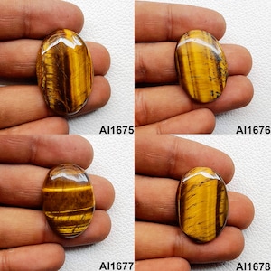 Natural Tiger Eye Stone, Tigers Eye Cabochon, Tiger's Eye Gemstone, Tigers Eye Healing Crystal For Ring, Pendant, Jewelry Making Stone