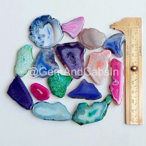Window Agate Druzy, Agate Slice Druzy Gemstone, Bulk Window Agate Slice,  Geode Polished Slabs, Agate Drusy Slice for Wirewrap Jewelry Stone
