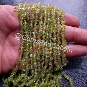 36&quot; Peridot Nuggets Crystal Beads, Natural Peridot Chip Beads, Peridot Uncut Beads, Wholesale Bulk Peridot Chips Beads For Jewelry