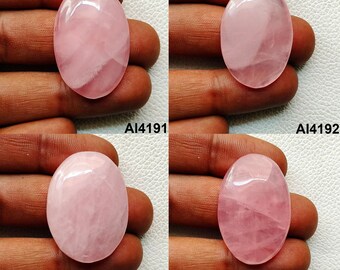 Rose Quartz Loose Gemstone, Rose Quartz Cabochon, Natural Rose Quartz Crystal Stone For Ring, Pendant, Necklace Jewelry Making Stone