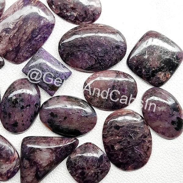 Charoite Cabochon, Wholesale Charoite Gemstone Lot, Natural Charoite Loose Crystal Stone For Ring, Pendant, Necklace Jewelry Making Stone