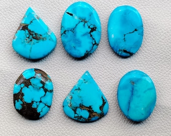 Blue Wild Horse Turquoise Cabochon, Natural Wild Horse Turquoise Stone, Dyed Wild Horse Turquoise Gemstone For Jewelry Making Stone