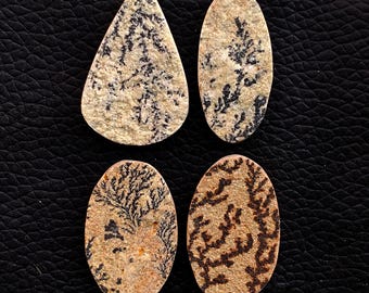 Psilomelane Dendrite Cabochon, Natural Crystal Stone, DIY Jewelry Making