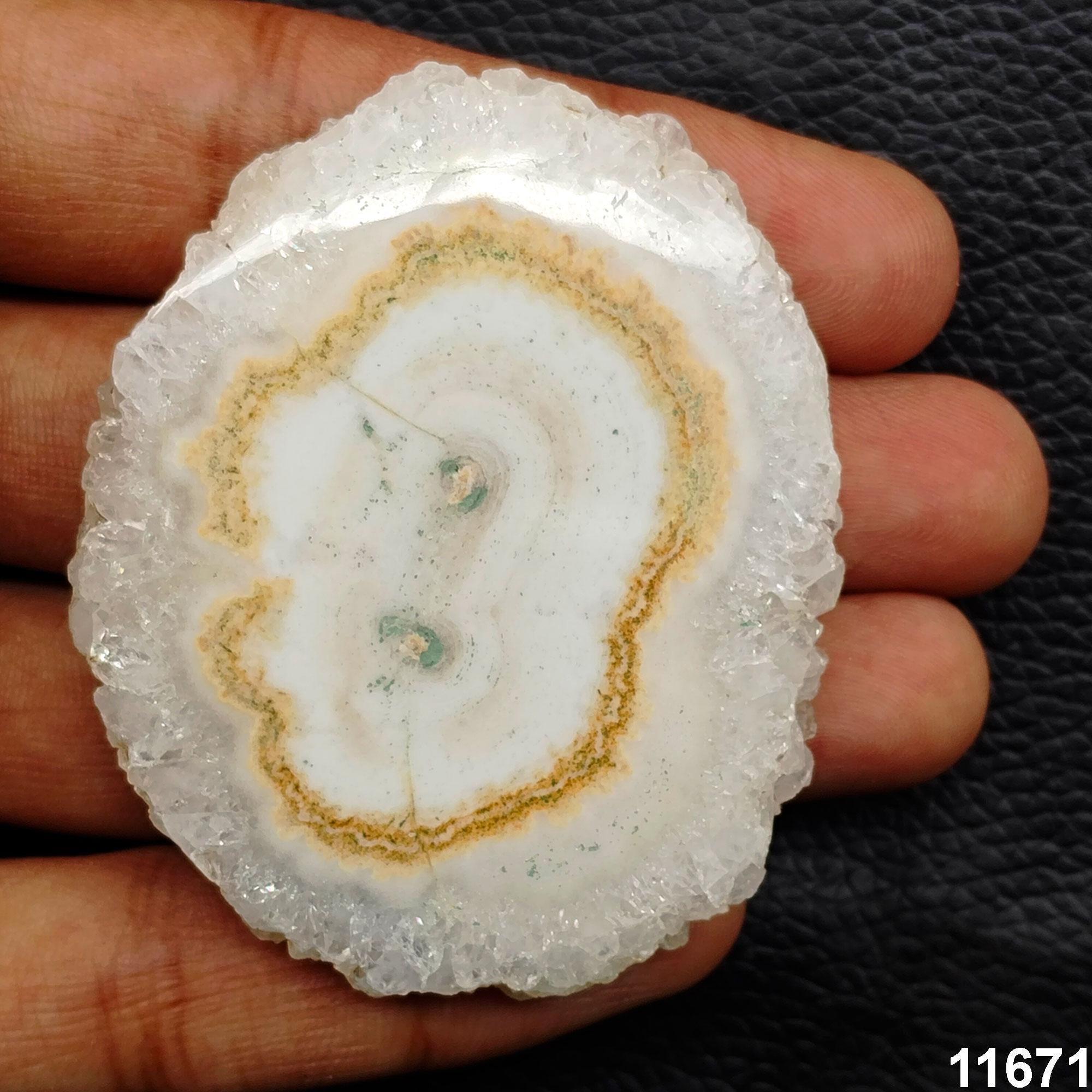 天然ソーラーアゲート ドゥルージースライス、素敵なソーラー