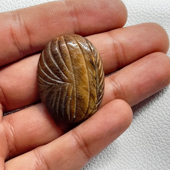 Tiger Eye Carving Gemstone Tigers Eye Carving Natural Tiger Etsy