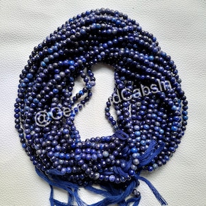 Lapis Lazuli Round Beads, Natural Lapis Lazuli Beads, 4mm- 8mm Lapis Lazuli Crystal Beads Wholesale Bulk Beads For DIY Jewelry Making Stone