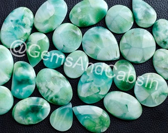 Lote de cabujones de hemimorfita natural, piedra para joyería