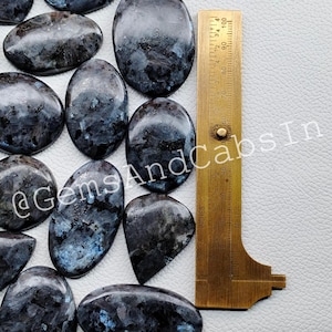 Bulk Larvikite Cabochon Lot, Wholesale Larvikite Gemstone Lot, Natural Larvikite Loose Stone For Ring, Pendant, Necklace Jewelry Stone