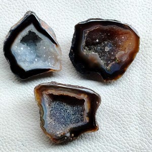 Black Druzy Agate Gemstone, Natural Druzy Agate Slice, Bowl Agate Slice Druzy, Geode Polished Slice For Wire Wrapped Jewelry Making Stone