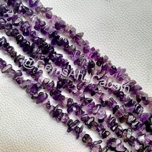 Natural Amethyst Freeform Chips Beads, Loose Amethyst Chip Beads, 36&quot; Amethyst Nugget Beads DIY Jewelry Making For Necklace
