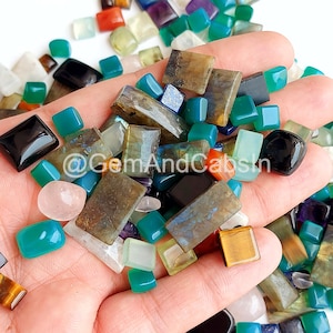 Natural Smaller Size Gemstone, Mixed Gemstone, Wholesale Mix Cushoin Shape Lot, Healing Crystal Gemstone Jewelry Making Stone Supplies